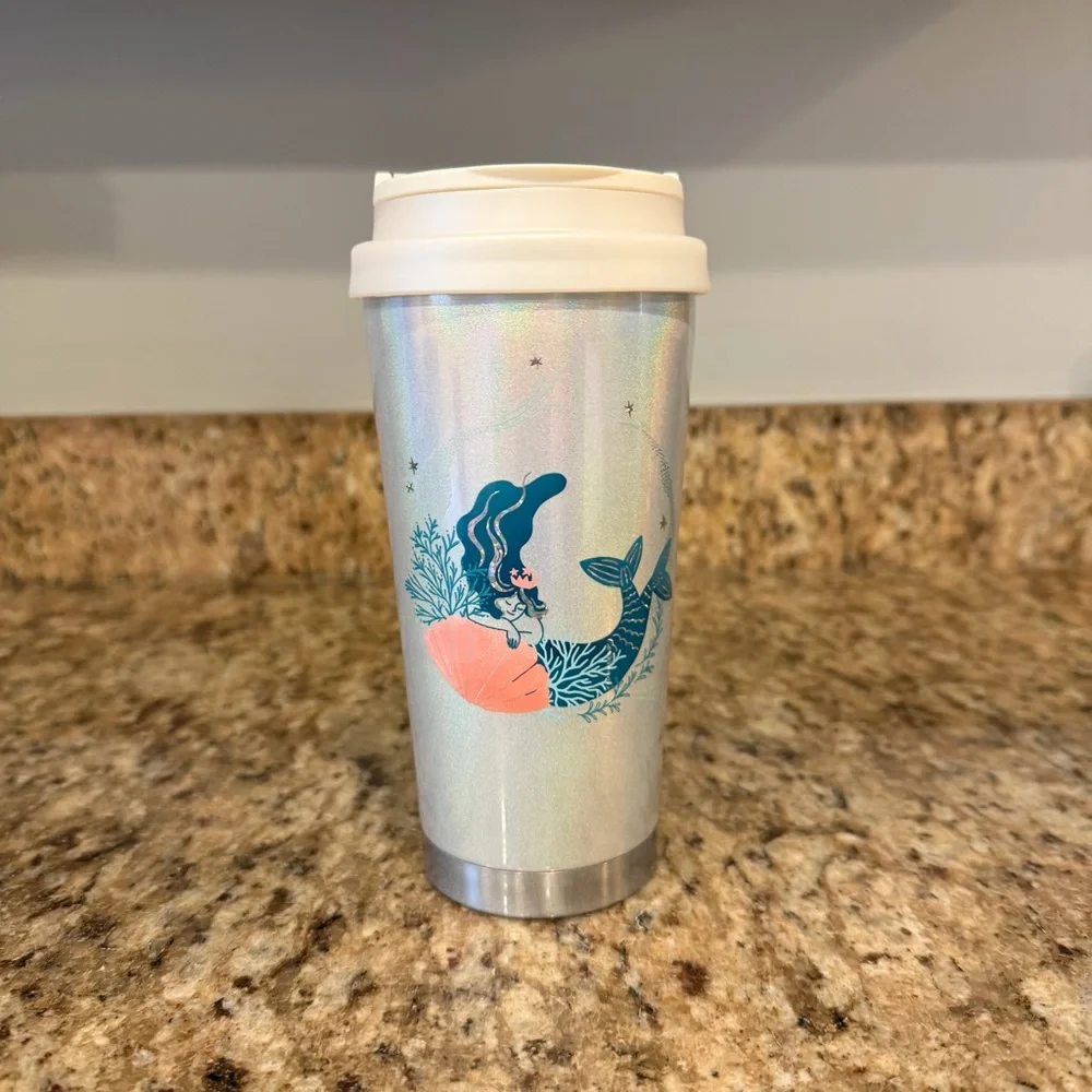 NWT Starbucks Japan Hologram Siren Mermaid Anniversary Steel To Go Cup Tumbler